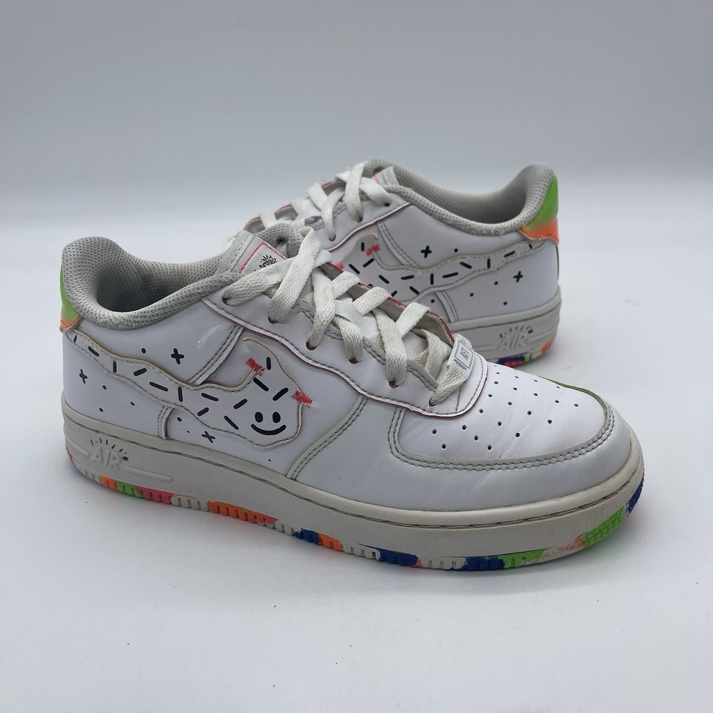 Nike‎ Air Force 1 LV8 Low GS Youth Size 5.5Y Shoes DV1366-111 'Kids Drawing'